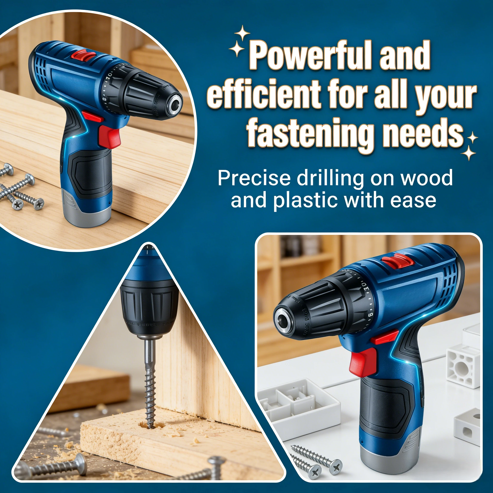 Power Tools Kit Set - Bosch Electric Drill GSR 120-LI 12V