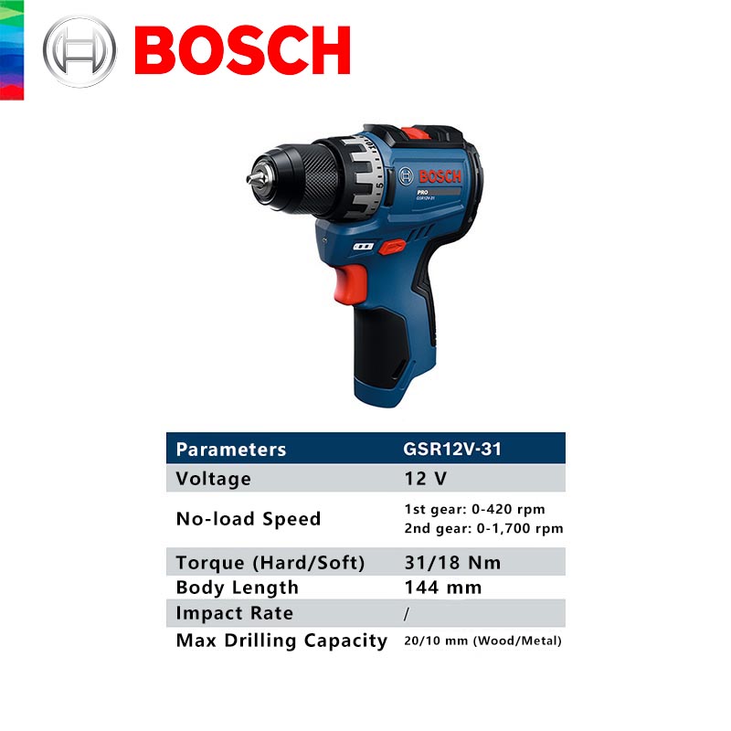 BOSCH GSR 12V-31 Professional  - Power Tools Cordless 评论和价格