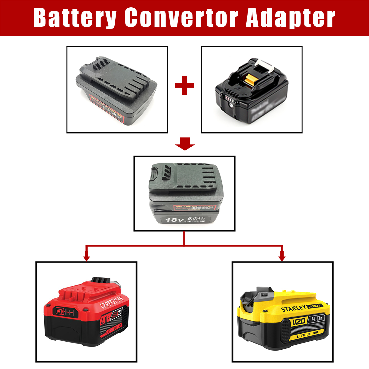 Battery Adapter Converter for  - Power Tools Stanley 评论和价格