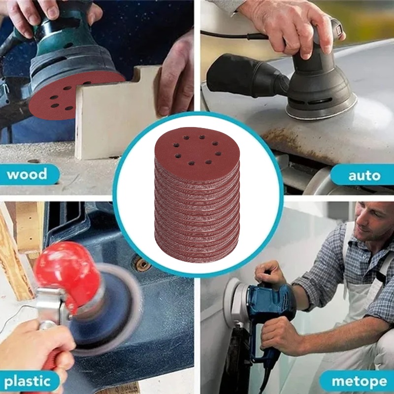100PCS Sanding Discs 8 Hole Ho - Random Orbital Sander 评论和价格