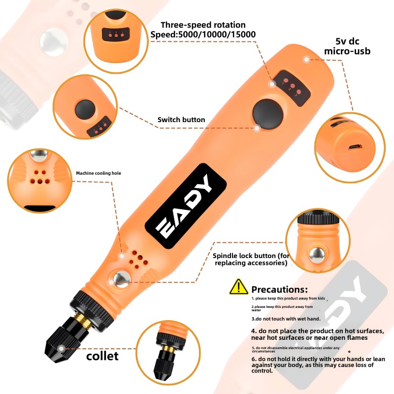 USB Cordless Rotary Tool Kit – - Power Tools Kit Set 评论和价格