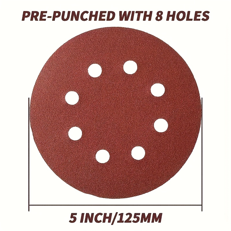100 Pcs of 5-Inch 8-Hole Sandp - Random Orbital Sander 评论和价格
