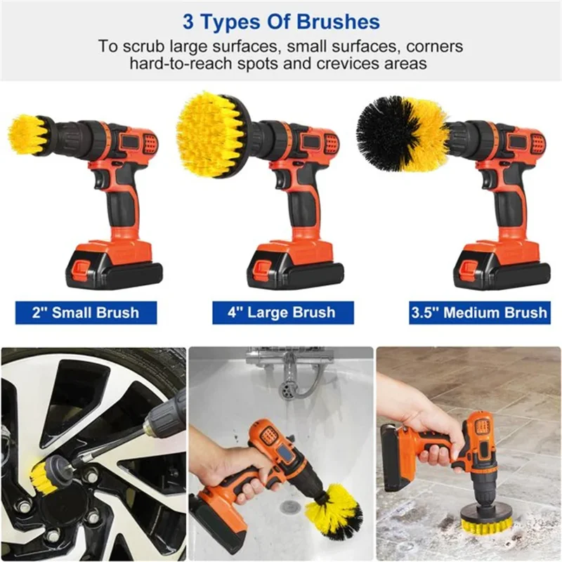 3 Pcs/Set Power Drill Brush Se - Power Tools Kit Set 评论和价格