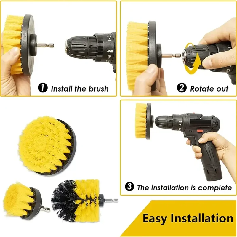 3 Pcs/Set Power Drill Brush Se - Power Tools Kit Set 评论和价格