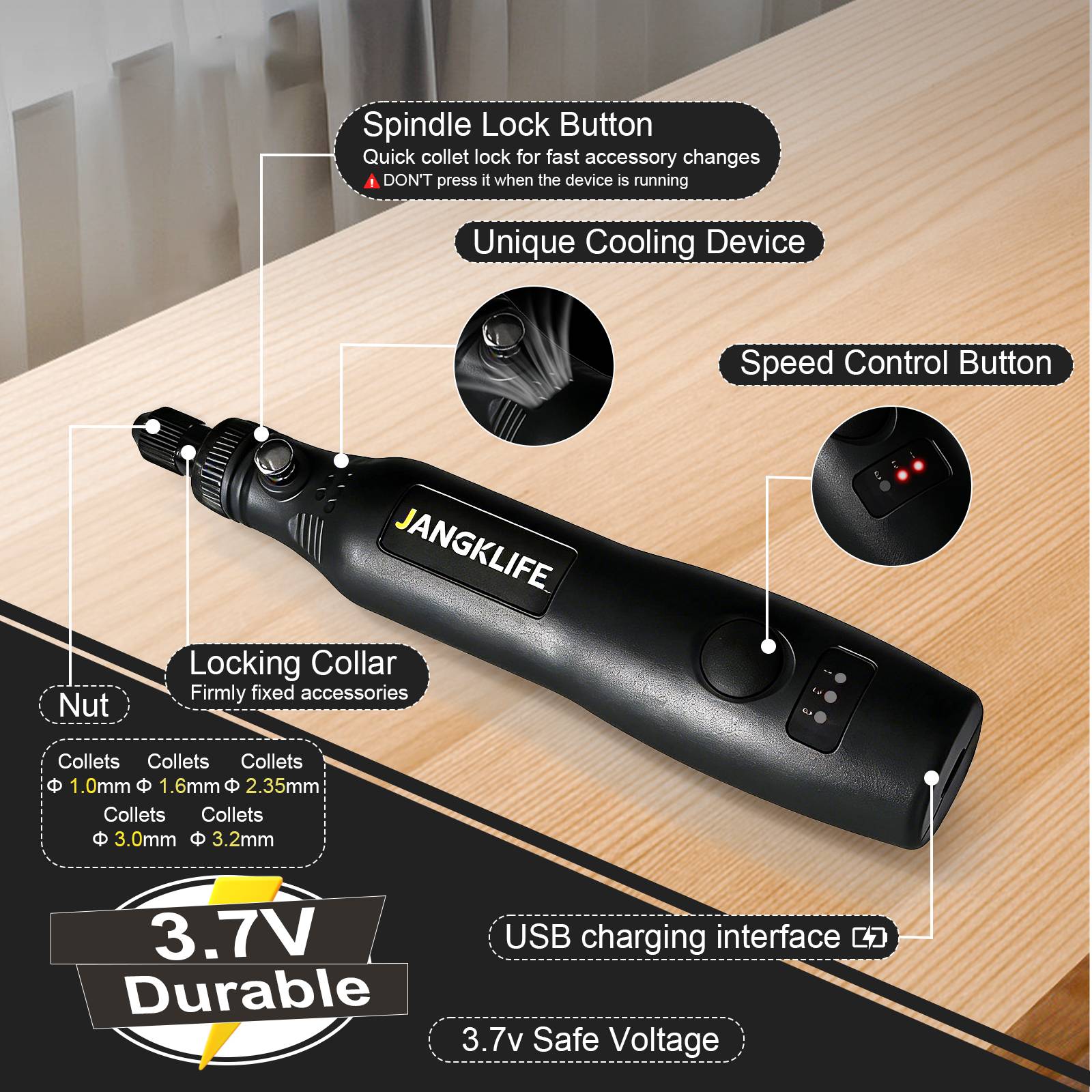 JANGKLIFE USB Cordless Rotary  - Power Tools Ingco 评论和价格