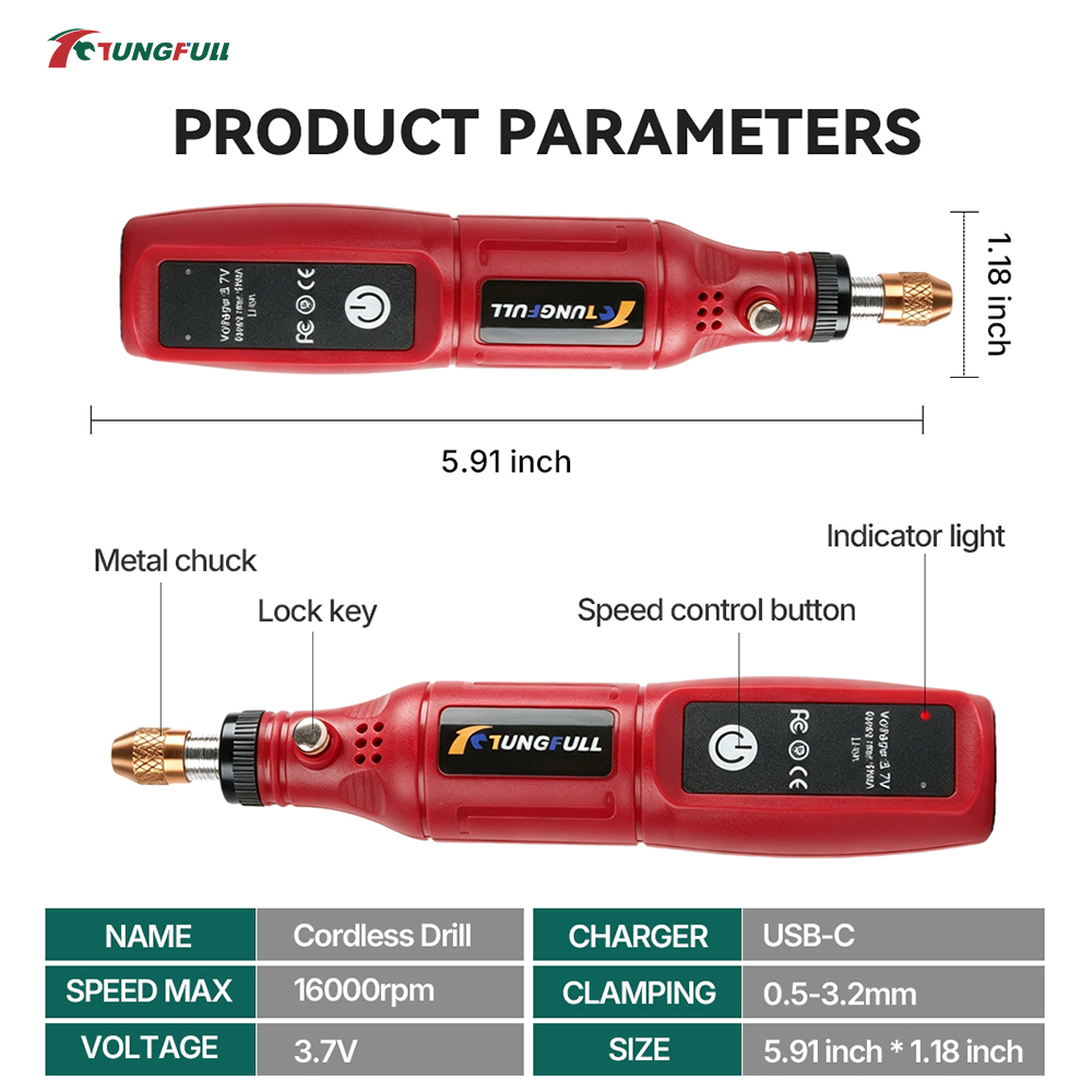 TUNGFULL 3.7V Cordless Rotary  - Power Tools Ingco 评论和价格
