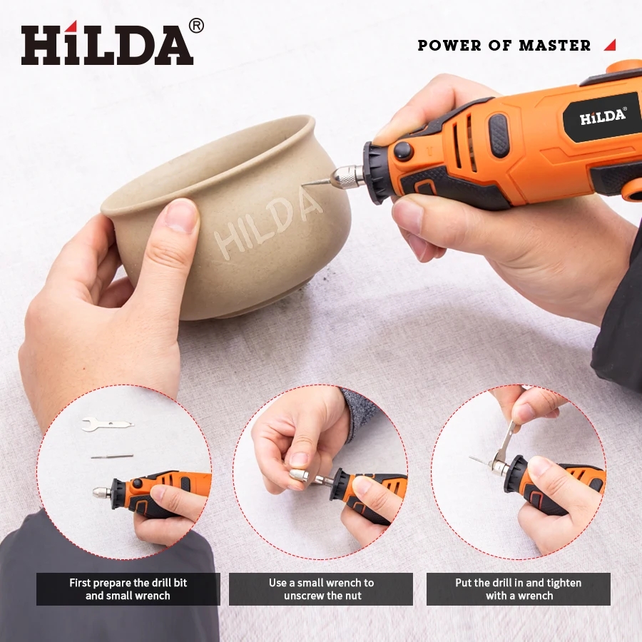 HILDA 200W Engraver Electric D - Power Tools Ingco 评论和价格
