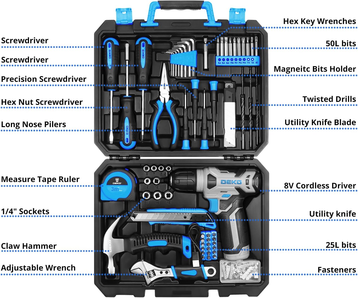 DEKO Drill Set: Tool Set with  - Combo Power Tools 评论和价格
