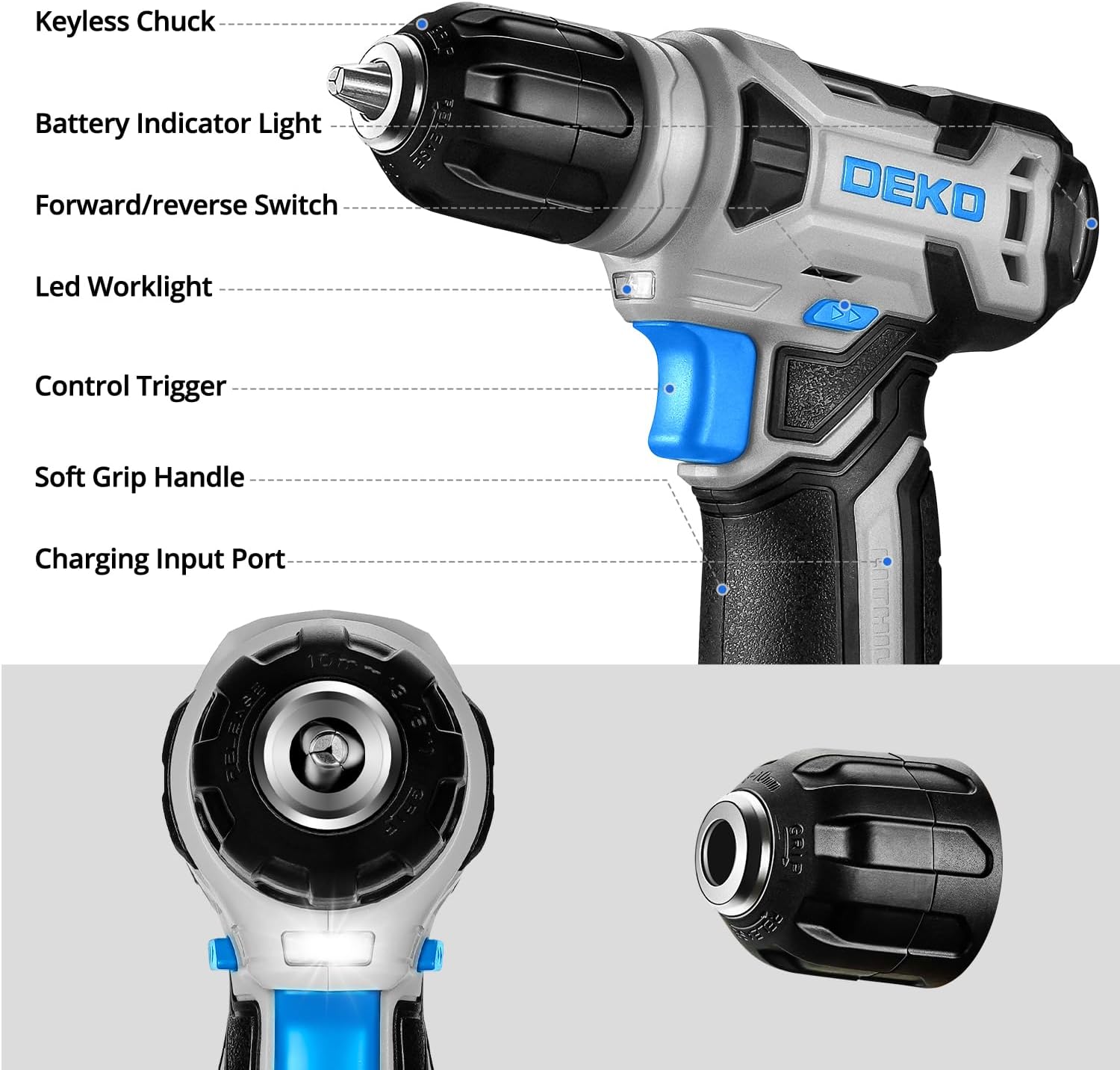 DEKO Drill Set: Tool Set with  - Combo Power Tools 评论和价格