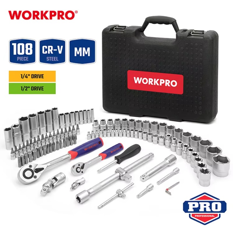 108pcs Professional Mechanics  - Power Tools Kit Set 评论和价格