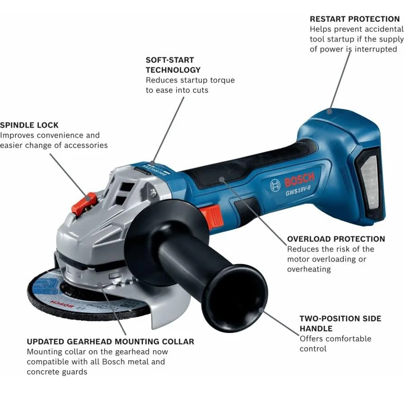 BOSCH GWS18V-8 18V Brushless   - Power Tools Cordless 评论和价格