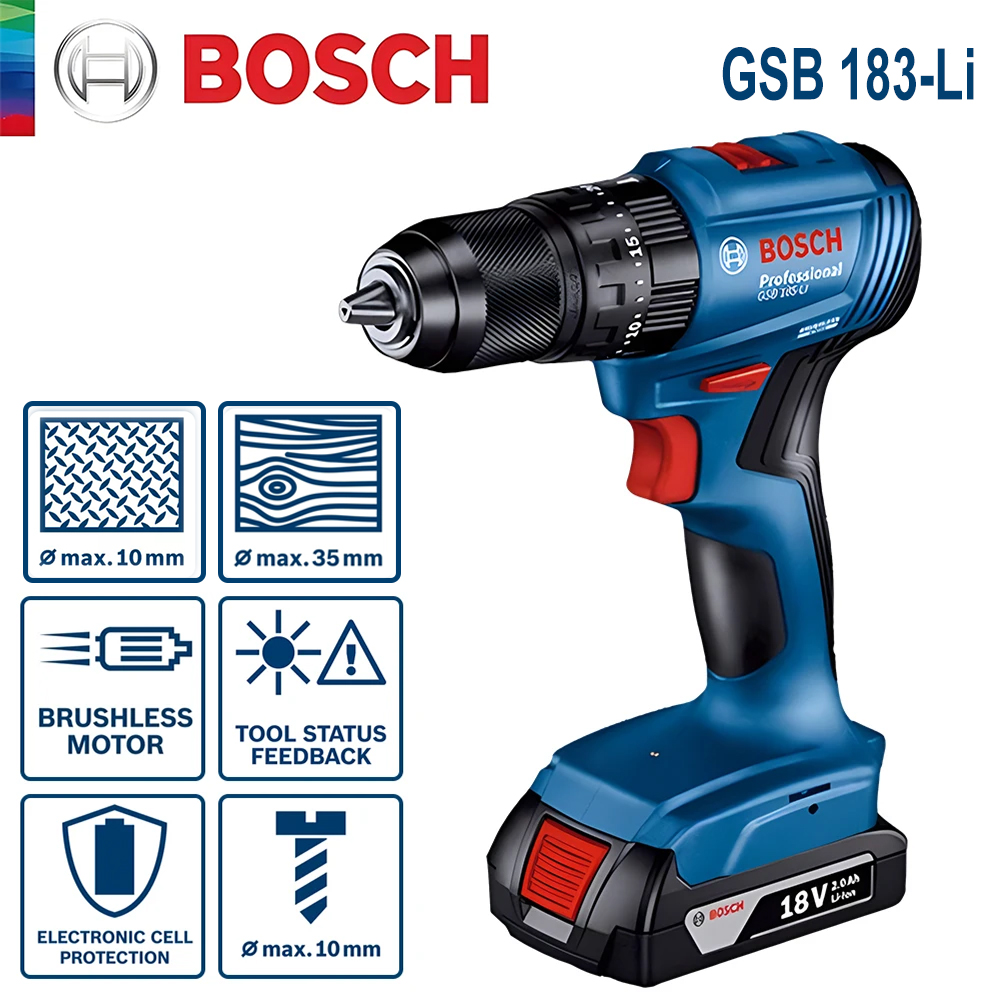 Bosch GSB 183-LI Electric Dril - Power Tools Cordless 评论和价格